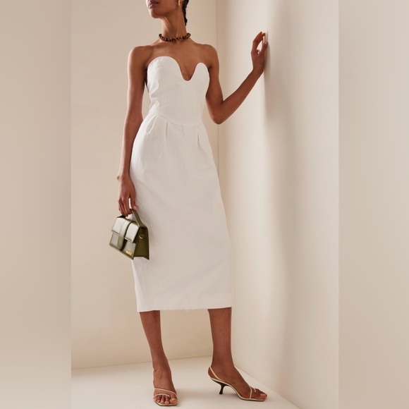 🌺🎉HP🎉🌺 NWT Mara Hoffman Isla Midi Dress White - Picture 5 of 16